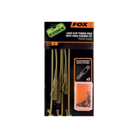 Fox EDGES™ Lead Clip Tubing Rig - Trans Khaki CAC579