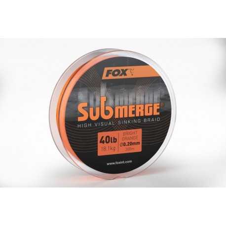Fox Submerge High Visual Sinking Braid Bright Orange 40lb (18,1kg) - 0.20mm x 300m CBL022