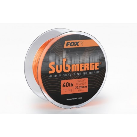 Fox Submerge High Visual Sinking Braid Bright Orange 40lb (18,1kg) - 0.20mm x 600m CBL023