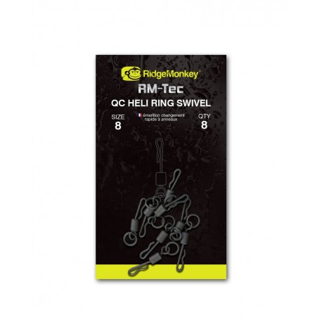 RidgeMonkey RM-Tec Quick Change Heli Ring Swivel size 8 RMT093